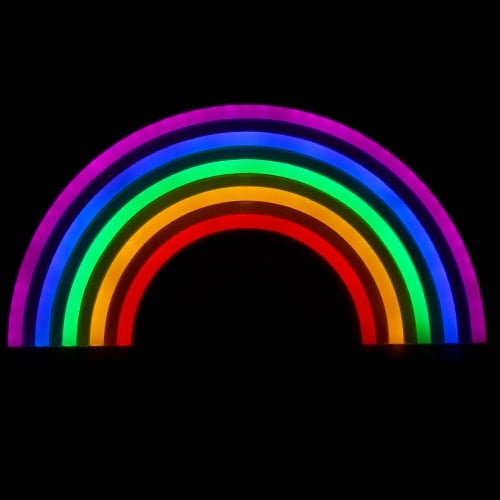 Neon Rainbow Light Decoration 30cm Partyrama