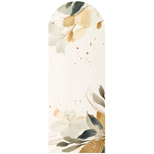 Neutral Foliage Design Arch Sailboard Backdrop Product Gallery Image