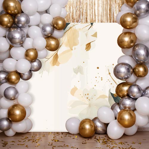 Neutral Foliage Design Square Sailboard Backdrop Product Gallery Image