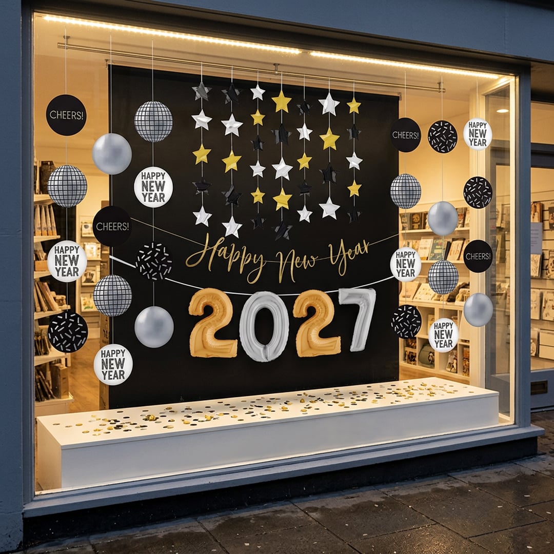 New Year's Eve Shop Window Decorating Kit