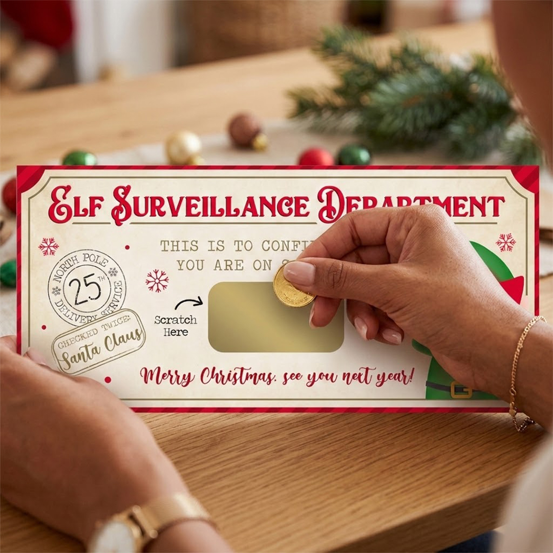 Nice List Elf Scratch & Reveal Christmas Certificate View 2