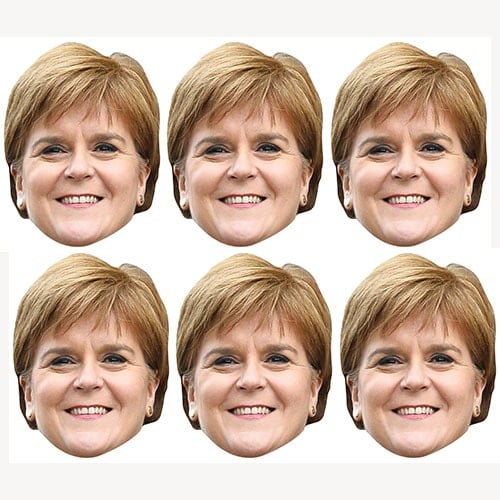 Nicola Sturgeon Cardboard Face Masks - Pack of 6 Product Image