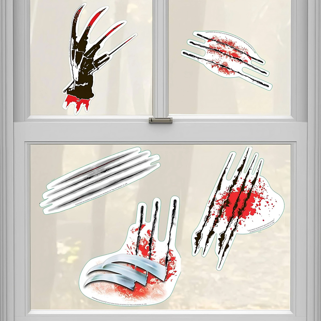 Nightmare on Elm St. Halloween Wall Grabber Decorative Window Stickers View 2