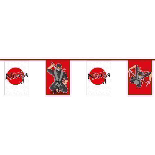 Ninja Paper Flag Bunting 3m
