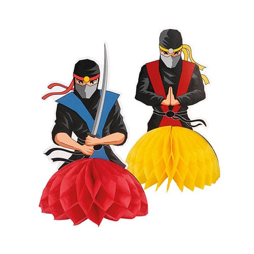 Ninja Paper Honeycomb Table Decorations - Pack of 2