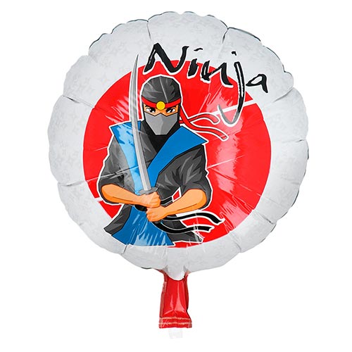 Ninja Round Foil Helium Balloon 45cm / 18 in