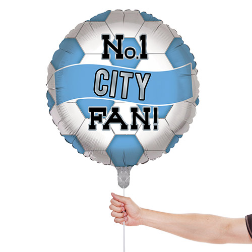 No. 1 City Fan Football Round Foil Helium Balloon 46cm / 18 in Product Gallery Image