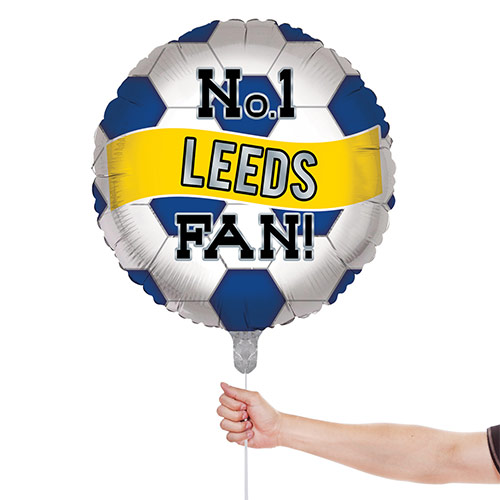No. 1 Leeds Fan Football Round Foil Helium Balloon 46cm / 18 in Product Gallery Image