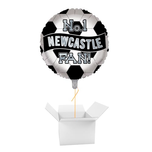 No. 1 Newcastle Fan Football Round Foil Helium Balloon - Inflated Balloon in a Box Product Gallery Image