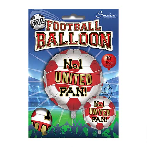 No. 1 United Fan Football Round Foil Helium Balloon 46cm / 18 in Product Gallery Image