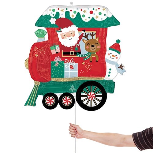 North Pole Express Train Christmas Giant Helium Foil Balloon 71cm / 28 in Product Gallery Image