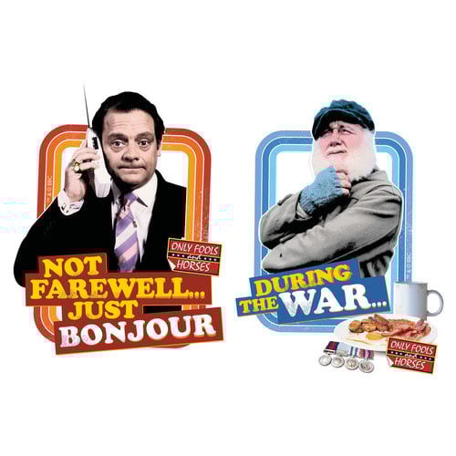 Not Farewell Just Bonjour and During the War Only Fools and Horses Wall Art Cardboard Cutouts - Pack of 2