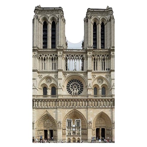 Notre-Dame French Cathedral Lifesize Cardboard Cutout 173cm
