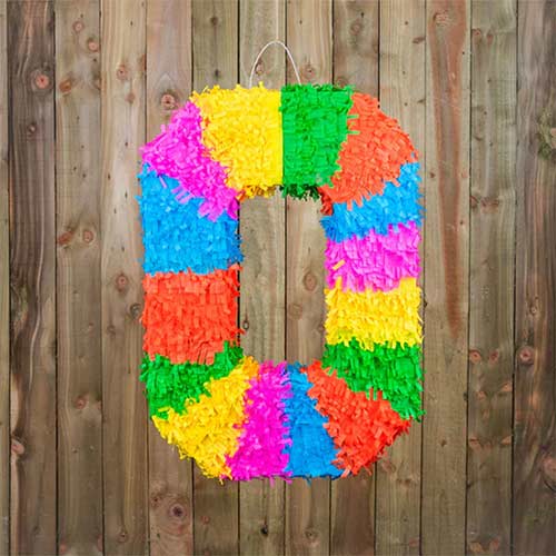 Number 0 Standard Pinata 50cm Product Gallery Image