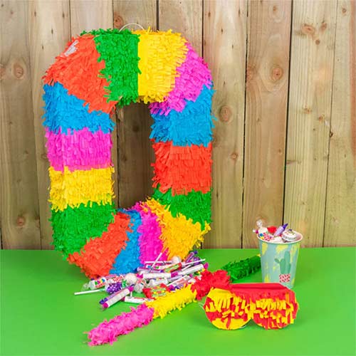 Number 0 Standard Pinata 50cm Product Gallery Image