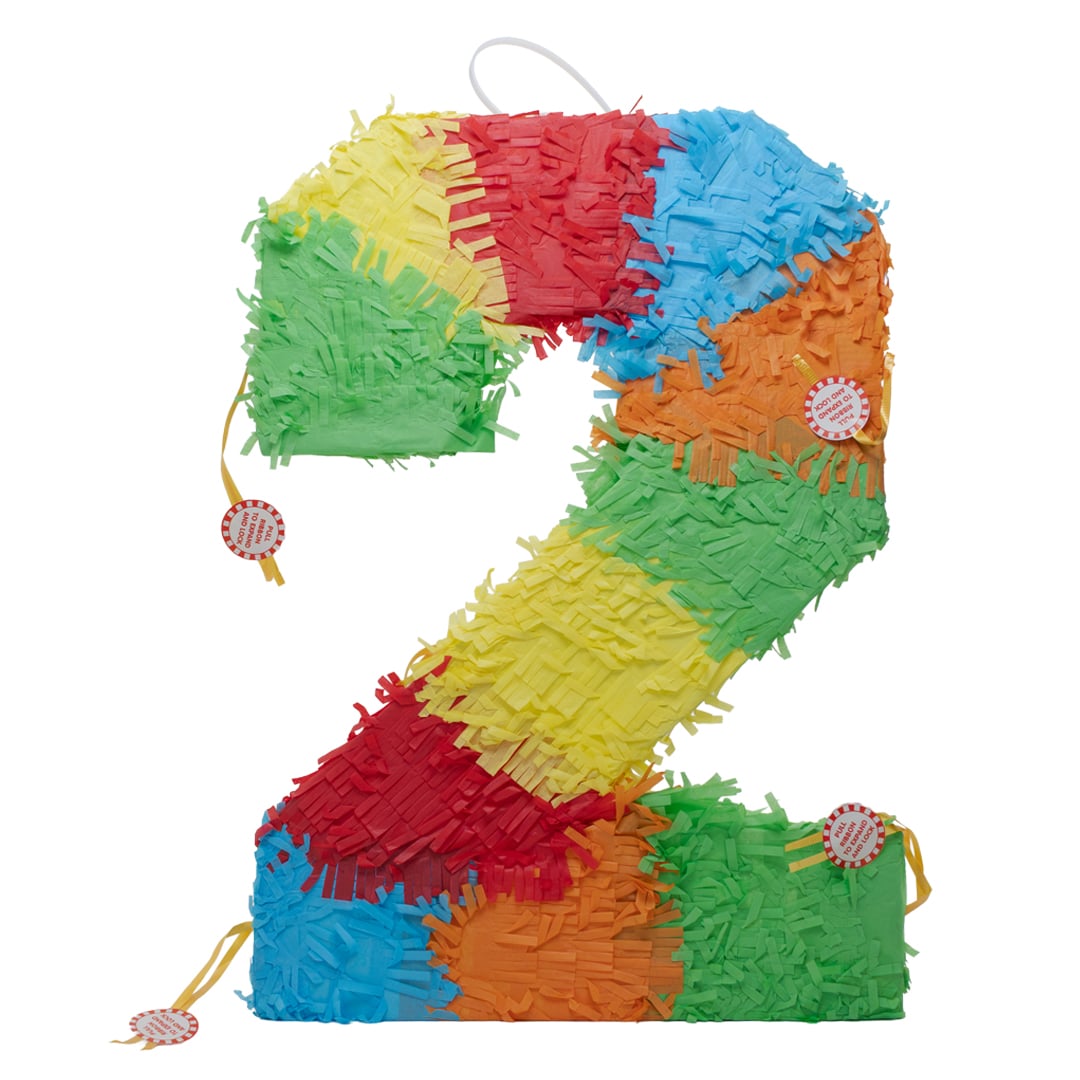 Number 2 3D Standard Pinata 49cm