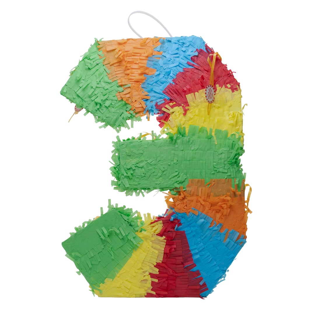 Number 3 3D Standard Pinata 49cm