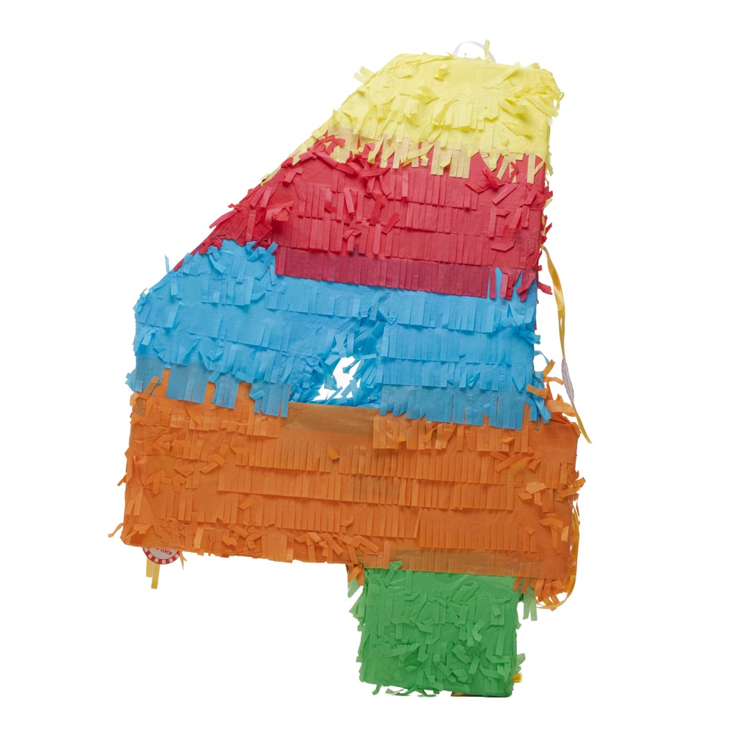 Number 4 3D Standard Pinata 49cm