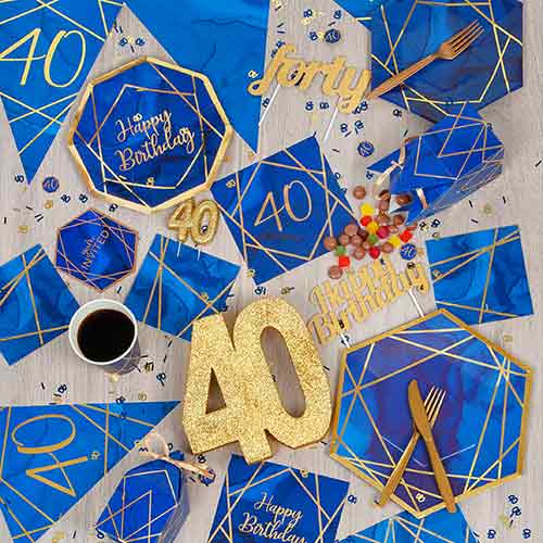 Number 40 Gold Glitter Table Decoration 20cm Product Gallery Image
