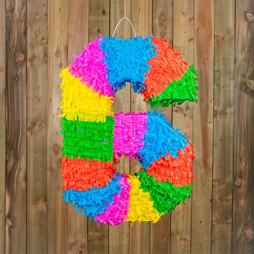 Number 6 Standard Pinata 50cm Product Gallery Image