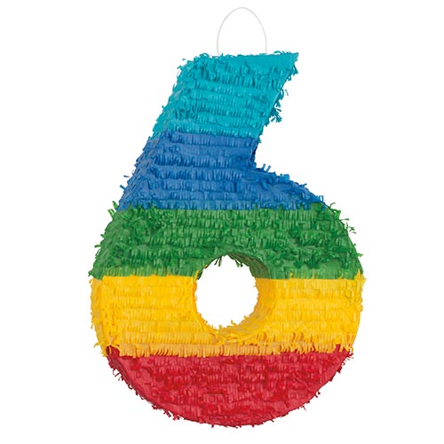 Number 6 3D Standard Pinata 54cm Product Image