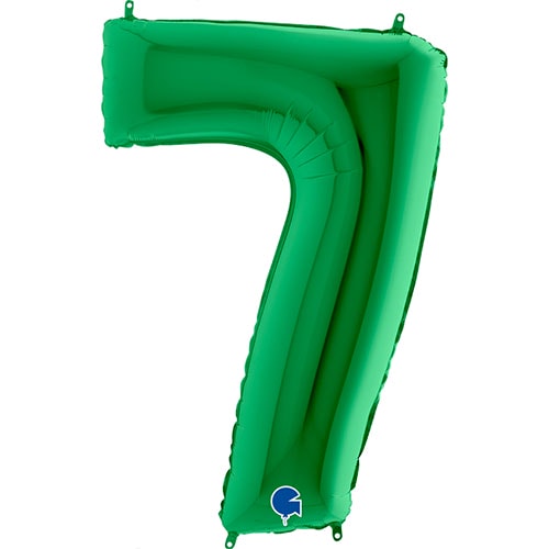 Green Number 7 Helium Foil Giant Balloon 102cm / 40 in Product Image