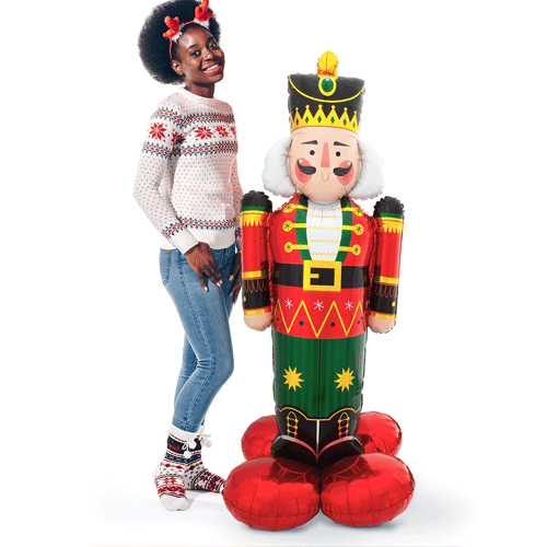 Christmas Nutcracker Airloonz Air Fill Giant Foil Balloon 154cm / 61 in Product Gallery Image