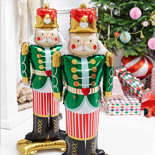 Nutcracker Christmas Standing Giant Air Fill Foil Balloon 85cm / 34 in Product Gallery Image