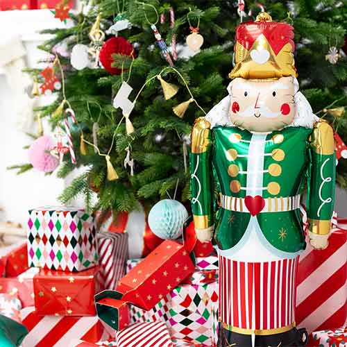 Nutcracker Christmas Standing Giant Air Fill Foil Balloon 85cm / 34 in Product Gallery Image