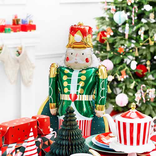 Nutcracker Christmas Standing Giant Air Fill Foil Balloon 85cm / 34 in Product Gallery Image