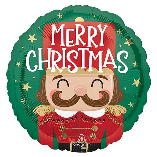 Nutcracker Workshop Christmas Round Foil Helium Balloon 46cm / 18 in Product Gallery Image