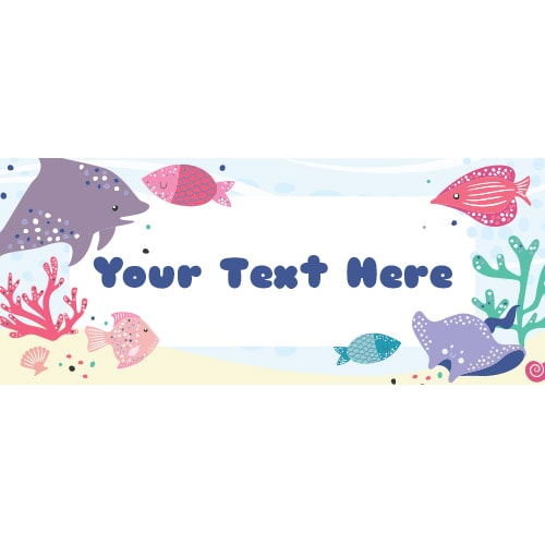 Ocean Party Fish Design PVC Personalised Party Sign Decoration Product Gallery Image