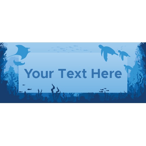 Ocean Party Silhouette Design PVC Personalised Party Sign Decoration Product Gallery Image