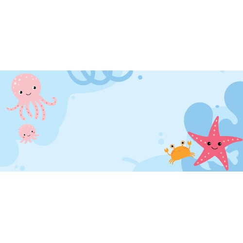 Ocean Party Smiling Sea Creatures Design PVC Personalised Party Sign Decoration Product Gallery Image