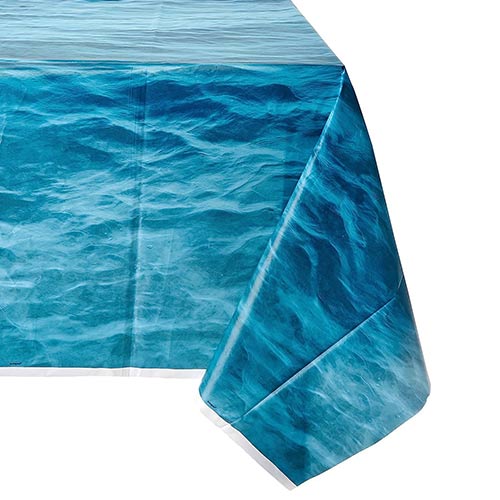 Ocean Waves Plastic Tablecover 274cm x 137cm Product Gallery Image