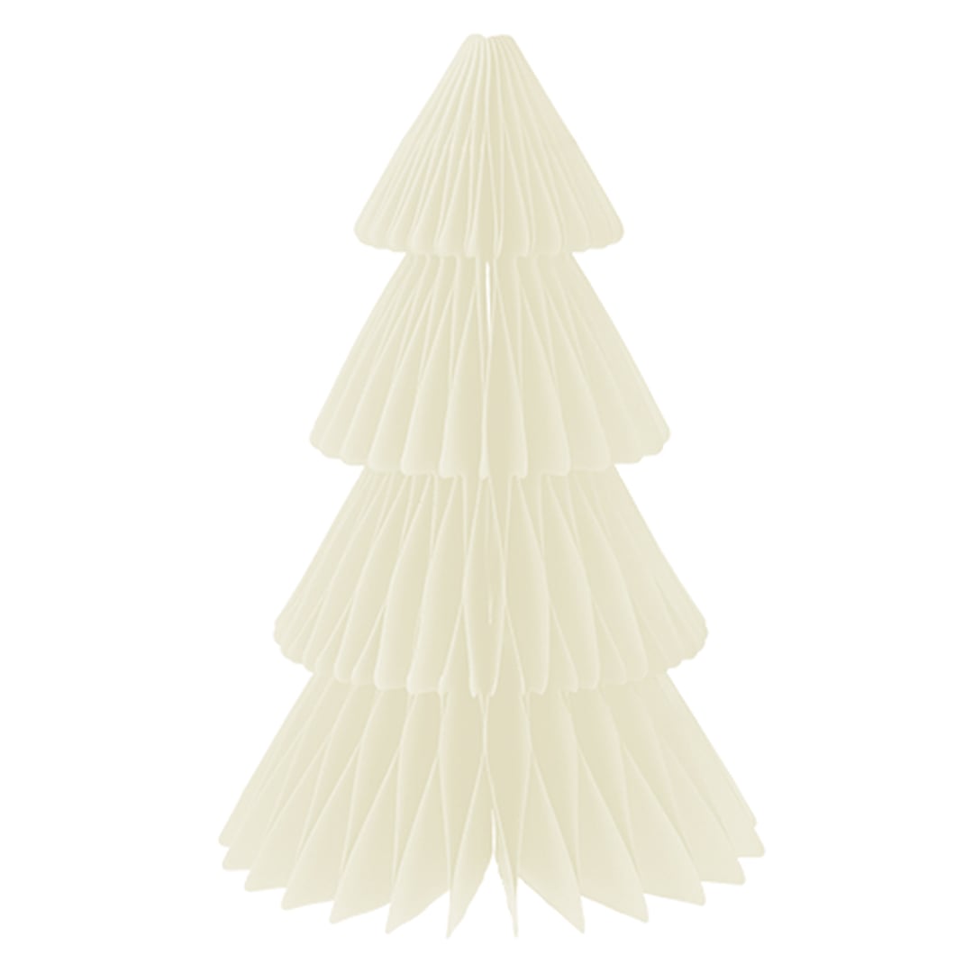 Off White Christmas Tree Paper Honeycomb Centrepiece Table Decoration 25cm
