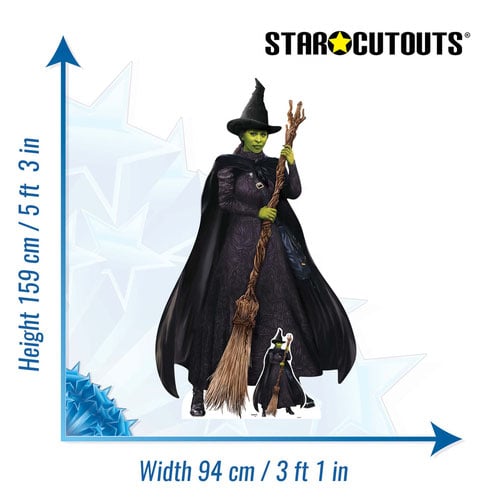 Official Universal Pictures Elphaba Wicked Witch Green Lifesize Cardboard Cutout 159cm Product Gallery Image