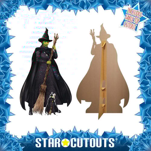 Official Universal Pictures Elphaba Wicked Witch Green Lifesize Cardboard Cutout 159cm Product Gallery Image