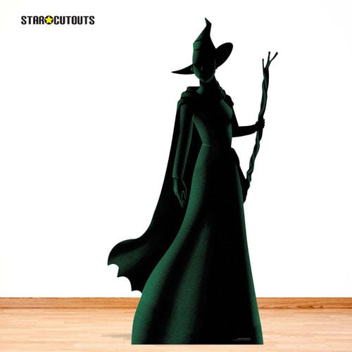 Official Universal Pictures Wicked Elphaba Witch Green & Black Silhouette Lifesize Cardboard Cutout 163cm Product Gallery Image