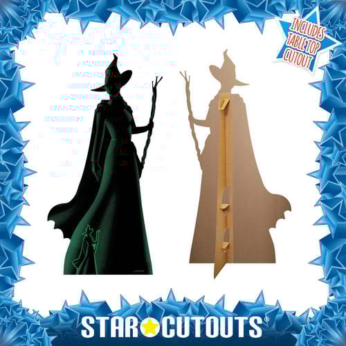 Official Universal Pictures Wicked Elphaba Witch Green & Black Silhouette Lifesize Cardboard Cutout 163cm Product Gallery Image