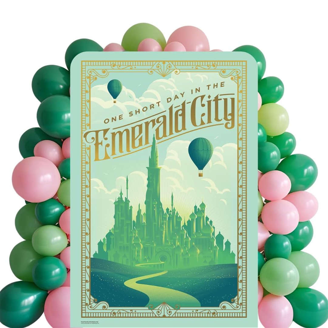 Official Universal Pictures Wicked Emerald City Single Backdrop Cardboard Cutout 133cm Product Gallery Image