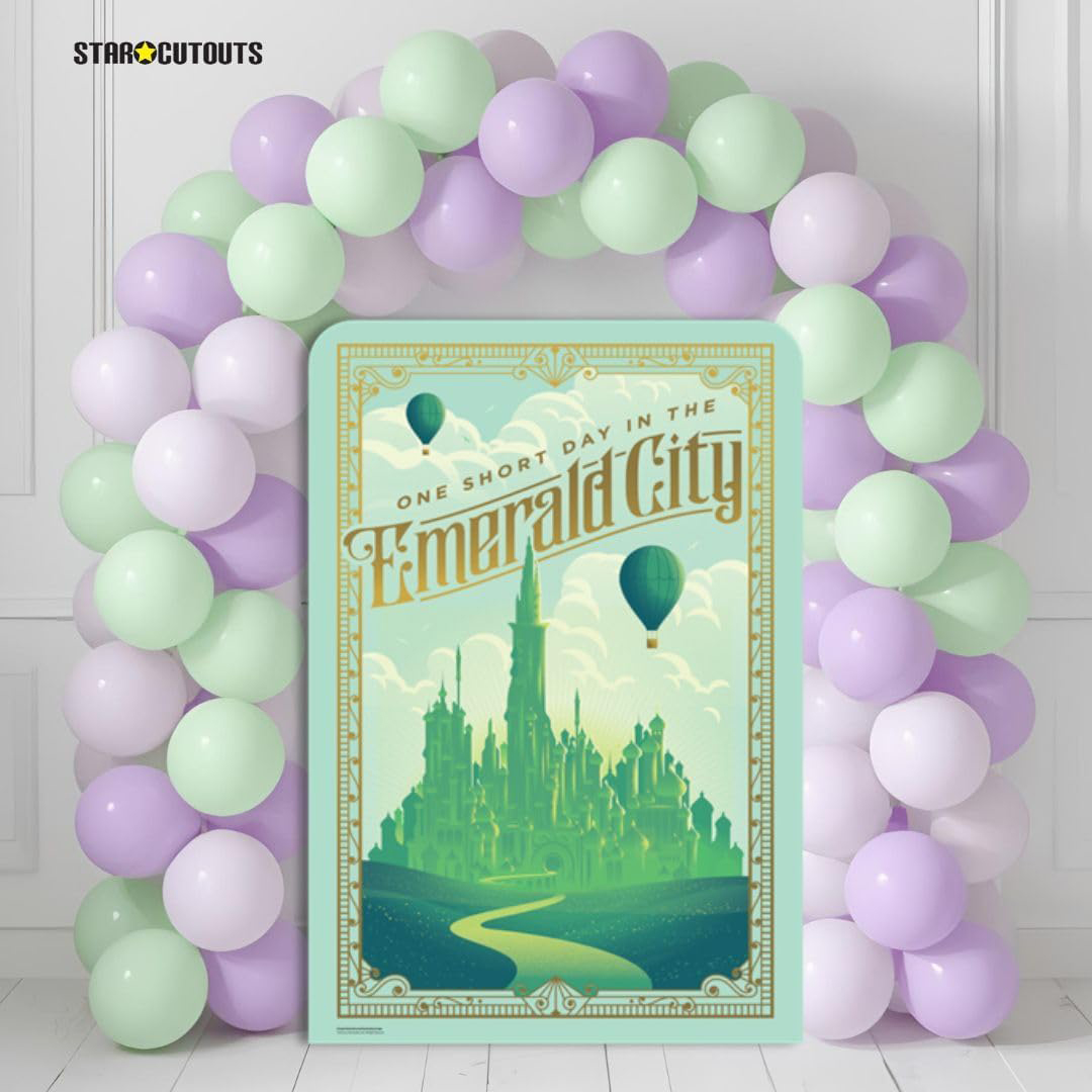 Official Universal Pictures Wicked Emerald City Single Backdrop Cardboard Cutout 133cm Product Gallery Image