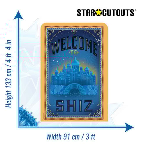 Official Universal Pictures Wicked Welcome To Shiz Single Backdrop Cardboard Cutout 185cm Product Gallery Image