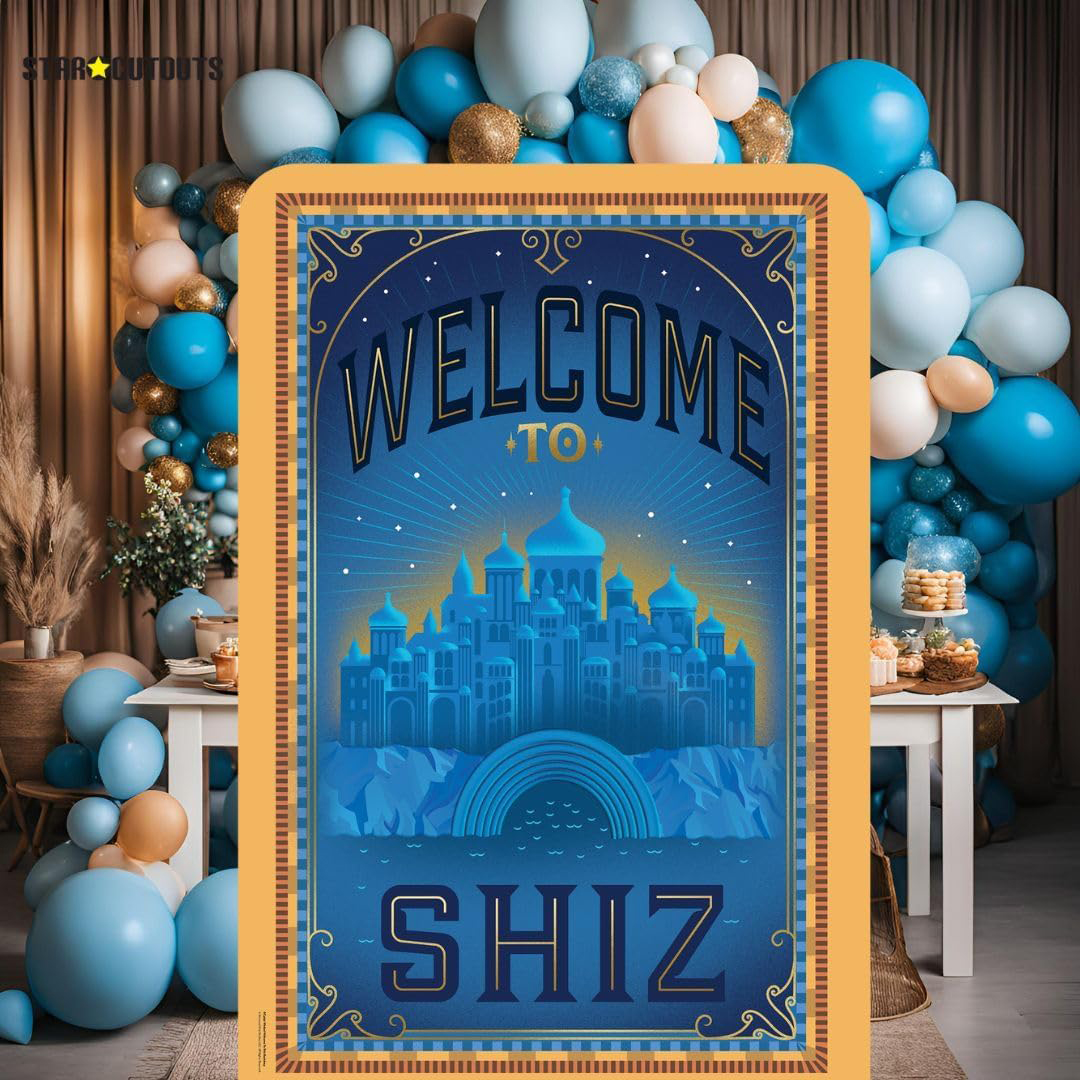 Official Universal Pictures Wicked Welcome To Shiz Single Backdrop Cardboard Cutout 133cm Product Gallery Image