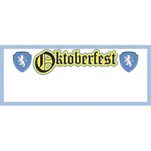 Oktoberfest Lion Crest Design Small Personalised Banner - 4ft x 2ft