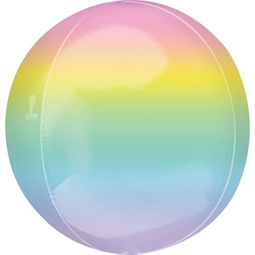 Ombre Pastel Orbz Foil Helium Balloon 38cm / 15 in