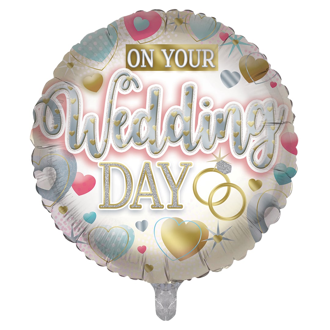 On Your Wedding Day Round Foil Balloon 46cm / 18 in