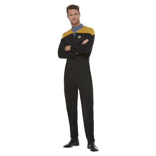 Operations Uniform Star Trek Voyager Fancy Dress Costume Adult Mens Medium Product Gallery Image