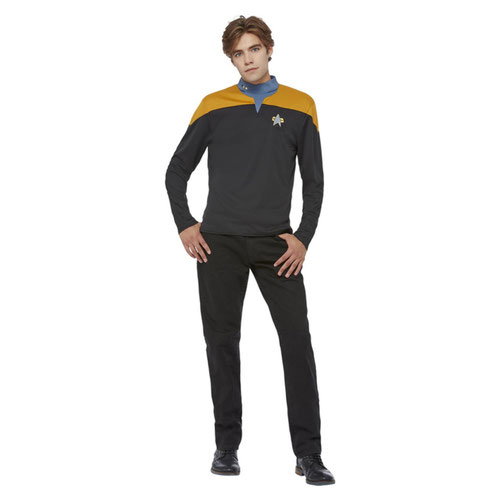 Operations Uniform Star Trek Voyager Top Fancy Dress Costume Adult Mens Small Product Gallery Image
