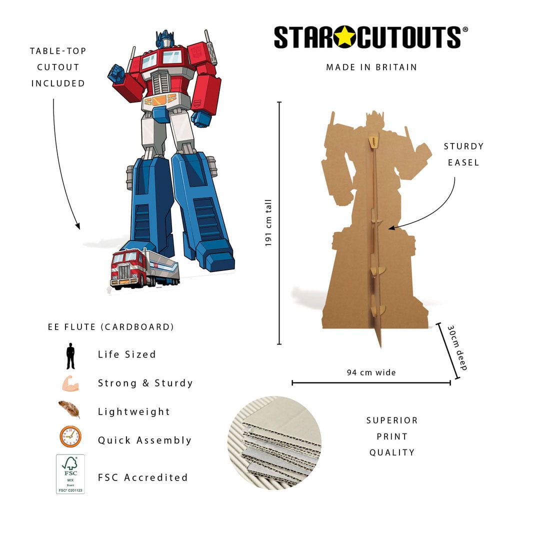 Optimus Prime Transformers Animation Lifesize Cardboard Cutout 191cm Product Gallery Image